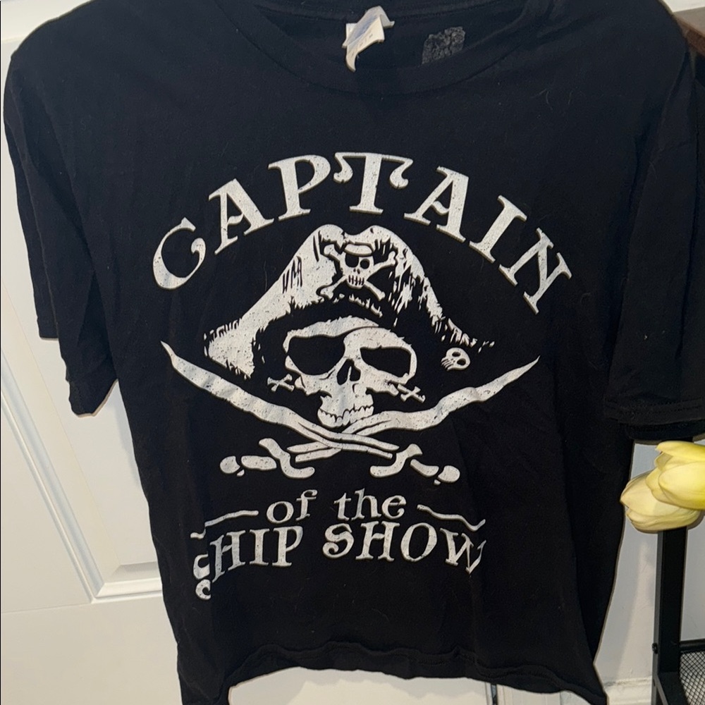 Black Graphic Tee - Captain of the Ship Show